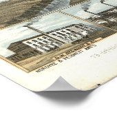 Dayton Ohio 1870 Antique Panoramabalkarte Poster (Ecke)