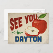 Dayton Ohio Apple - Vintage Travel Postkarte (Vorne/Hinten)