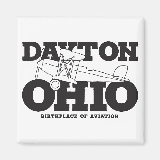 Dayton Ohio Art - Der Geburtsort von Aviation Desi Magnet (Vorne)