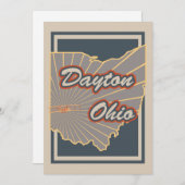Dayton, Ohio Art Print - Travel Artwork v2 (Vorne/Hinten)