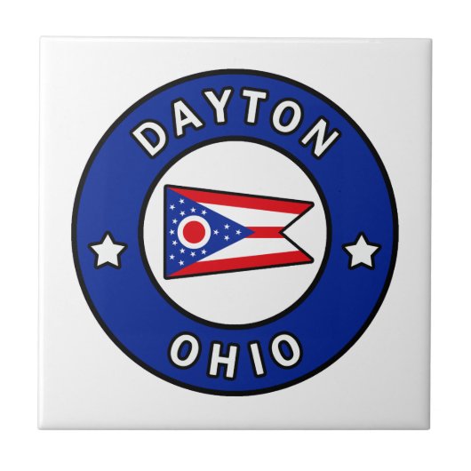 Dayton Ohio Fliese (Vorderseite)