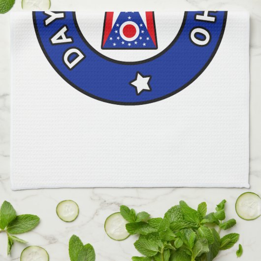 Dayton Ohio Geschirrtuch (Gefaltet)