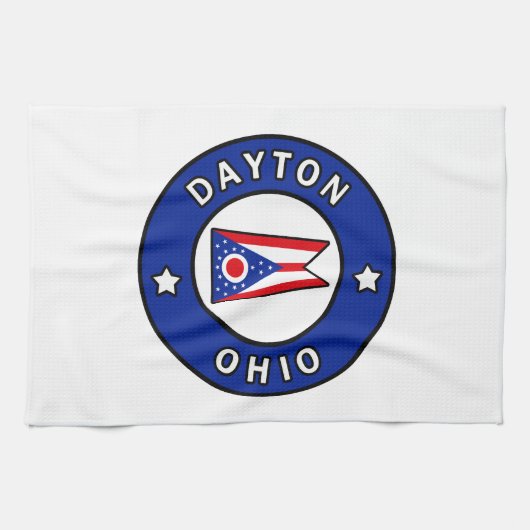 Dayton Ohio Geschirrtuch (Horizontal)
