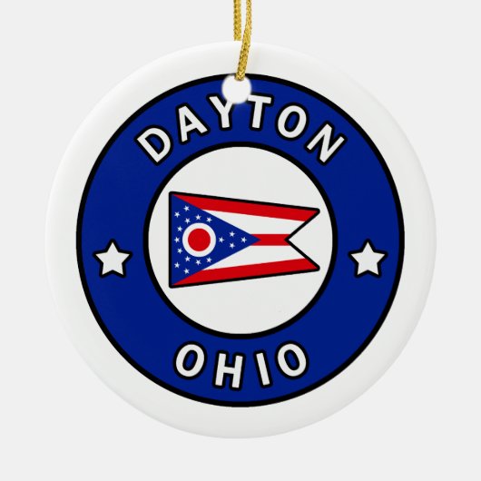 Dayton Ohio Keramik Ornament (Vorne)