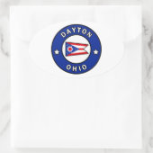 Dayton Ohio Ovaler Aufkleber (Tasche)