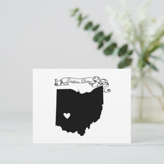 Dayton Ohio Postkarte (Stehend Vorderseite)