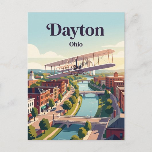 Dayton, Ohio Postkarte (Vorderseite)