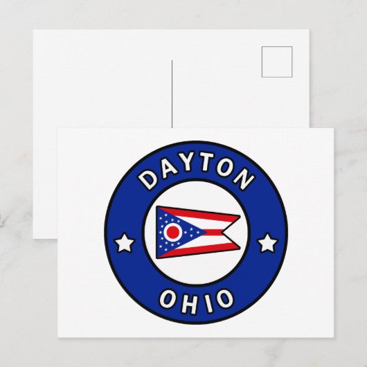 Dayton Ohio Postkarte (Vorne/Hinten)