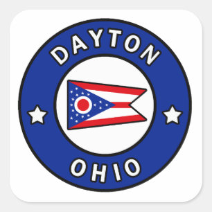 Dayton Ohio Quadratischer Aufkleber