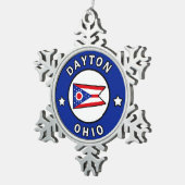 Dayton Ohio Schneeflocken Zinn-Ornament (Rechts)