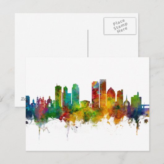 Dayton Ohio Skyline Postkarte (Vorne/Hinten)