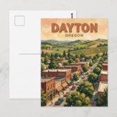 Dayton Oregon Postkarte (Vorne/Hinten)
