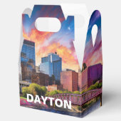 Dayton Skyline Abstrakt Art Geschenkschachtel (Geöffnet)