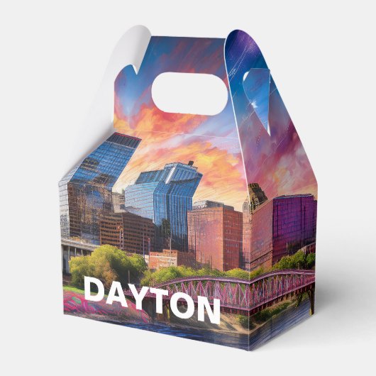 Dayton Skyline Abstrakt Art Geschenkschachtel (Vorderseite)
