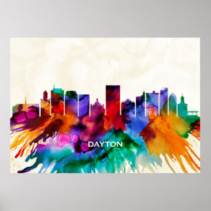 Dayton Skyline Poster