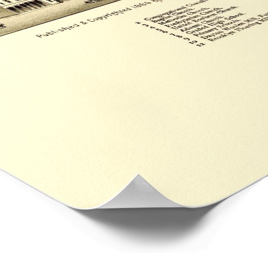 Dayton, WA Panoramic Map - 1884 Poster (Ecke)