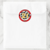 DAYTONA 2011 Auto-21-Aufkleber Runder Aufkleber (Tasche)