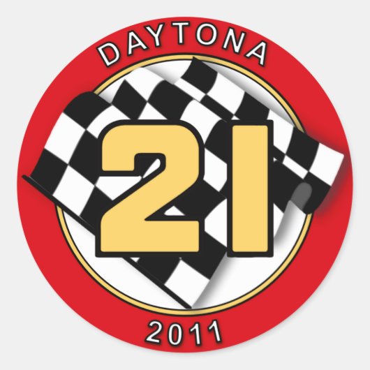 DAYTONA 2011 Auto-21-Aufkleber Runder Aufkleber (Vorderseite)