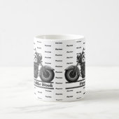 Daytona Beach Bike Week Biker Black and White Cool Kaffeetasse (Mittel)