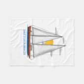 Daytona Beach Coastal Nautical Sailing Sailor Fleecedecke (Vorderseite (Horizontal))