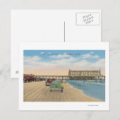 Daytona Beach, FL - Beach View Pier Casino Postkarte (Vorne/Hinten)