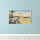 Daytona Beach, FL - Boardwalk View Beach Leinwanddruck (Insitu (Holzboden))