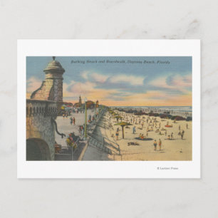 Daytona Beach, FL - Boardwalk View Beach Postkarte