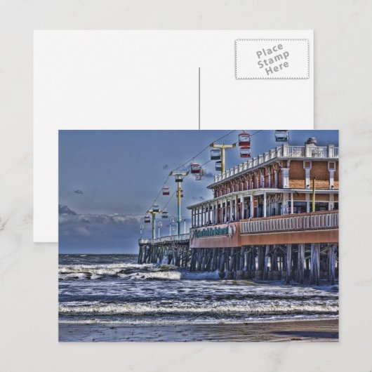 Daytona Beach FL Pier Postkarte (Vorne/Hinten)