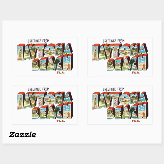 Daytona Beach FL Rechteckiger Aufkleber (Blatt)