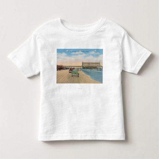 Daytona Beach, FL - Strand-Ansicht des Kleinkind T-shirt (Vorderseite)