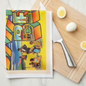 Daytona Beach Florida FL Großer Brief Postkarte Geschirrtuch (Viertel Falte)