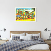 Daytona Beach Florida FL Großer Brief Postkarte Leinwanddruck (Insitu (Schlafzimmer))