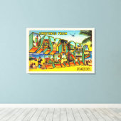 Daytona Beach Florida FL Großer Brief Postkarte Leinwanddruck (Insitu (Holzboden))