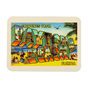 Daytona Beach Florida FL Großer Brief Postkarte Magnet