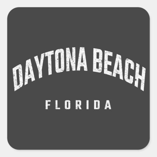 Daytona Beach Florida FL Quadratischer Aufkleber (Vorderseite)