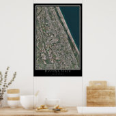 Daytona Beach Florida From Space Satellite Map Poster (Küche)