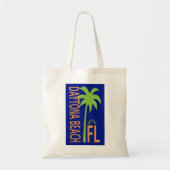 Daytona Beach Florida Geometric mit Palm Tree Tragetasche (Vorne)