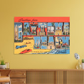 Daytona Beach, Florida - Große Briefmarkenszenen Leinwanddruck (Insitu (Wohnzimmer))