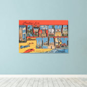 Daytona Beach, Florida - Große Briefmarkenszenen Leinwanddruck (Insitu (Holzboden))