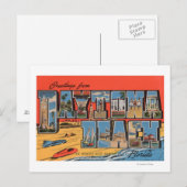 Daytona Beach, Florida - Große Briefmarkenszenen Postkarte (Vorne/Hinten)