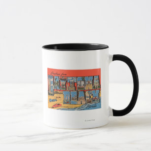 Daytona Beach, Florida - große Buchstabe-Szenen Tasse