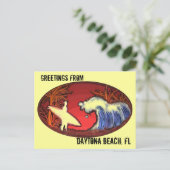 Daytona Beach Florida Grüße Surf Postkarte (Stehend Vorderseite)
