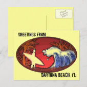 Daytona Beach Florida Grüße Surf Postkarte (Vorne/Hinten)