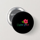 Daytona Beach Florida Hibiskus Blume Button (Vorne & Hinten)
