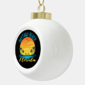 Daytona Beach Florida Palm Trees Beach Keramik Kugel-Ornament (Rechts)