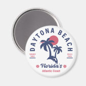 Daytona Beach Florida Palm Trees Souvenirs 60er Magnet (Vorderseite/Rückseite)