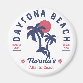 Daytona Beach Florida Palm Trees Souvenirs 60er Magnet (Vorne)