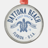 Daytona Beach Florida Paradise Beach Ornament Aus Metall (Vorne)