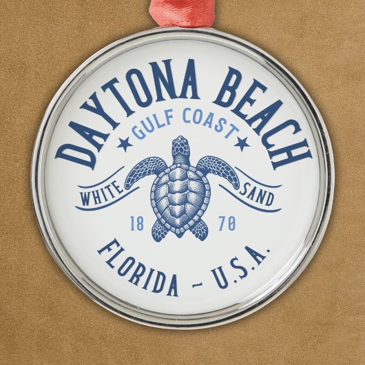 Daytona Beach Florida Paradise Beach Ornament Aus Metall