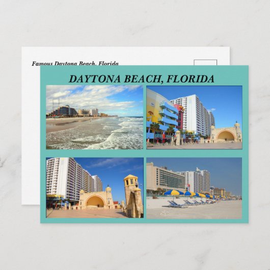 Daytona Beach Florida Postkarte (Vorne/Hinten)